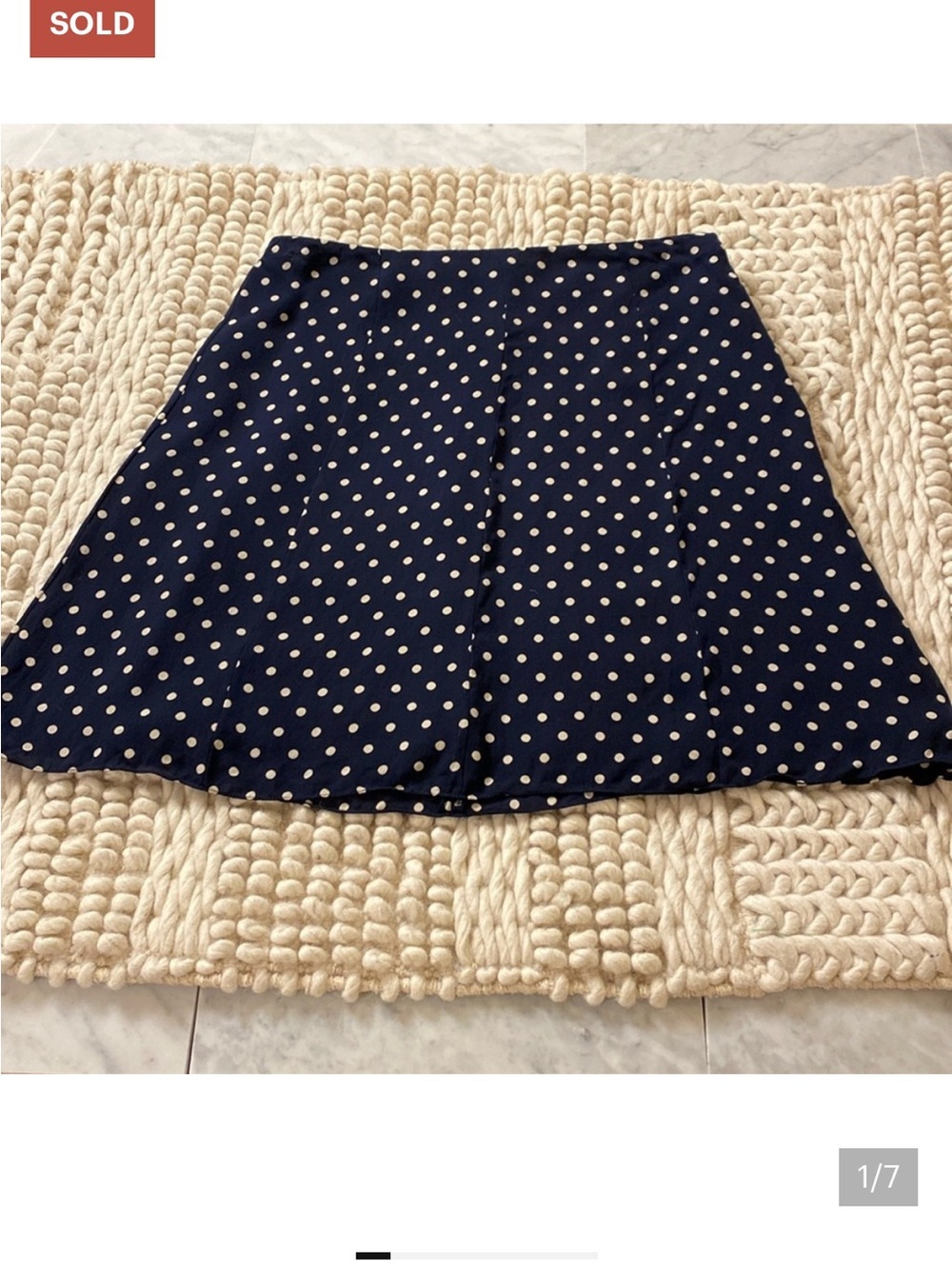 Jones New York Silk Polka Dot A-Line Skirt